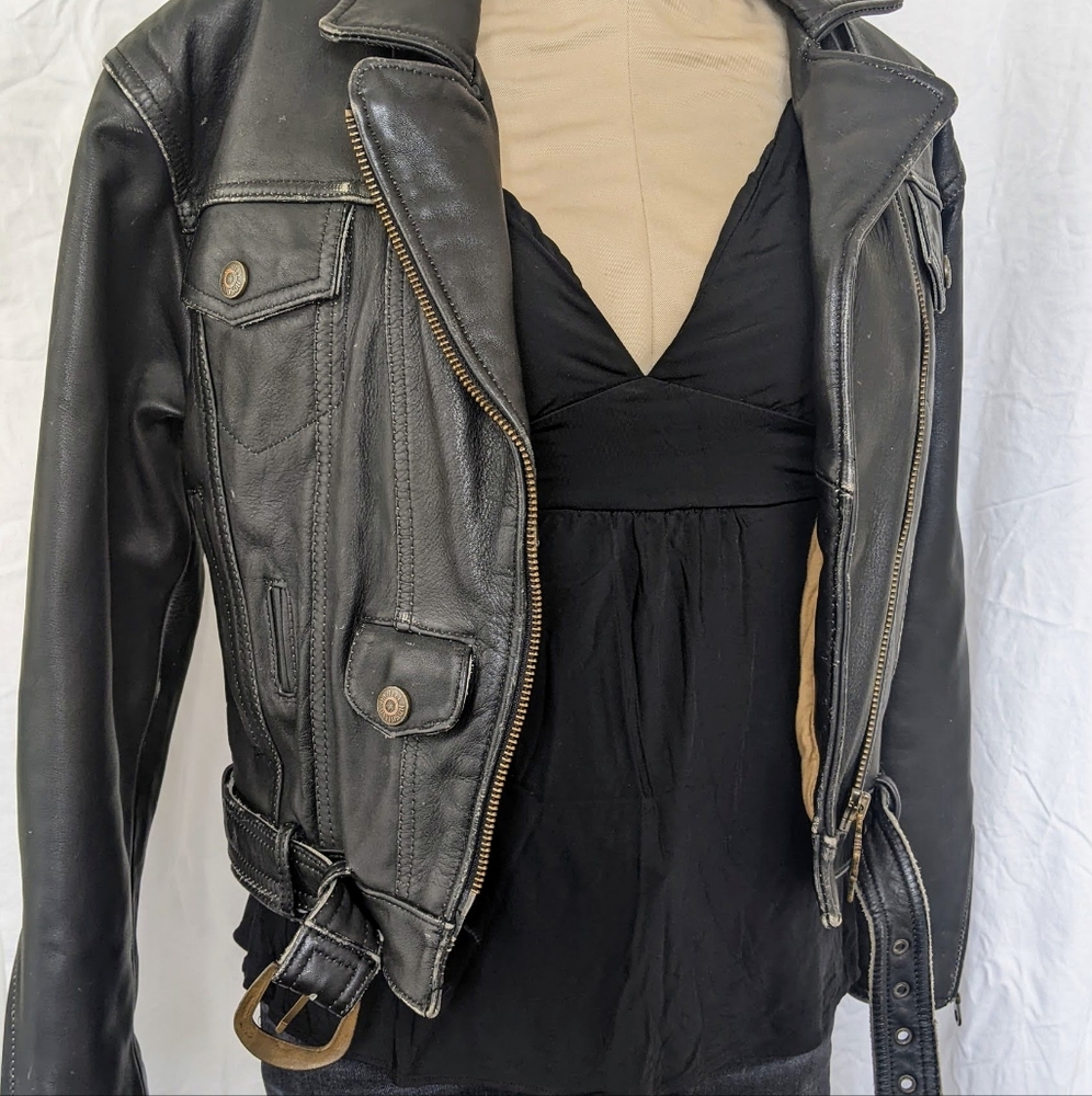 🖤AUTHENTIC 🖤 HARLEY-DAVIDSON 🖤 Leather Biker Jacket EUC - Picture 11 of 13